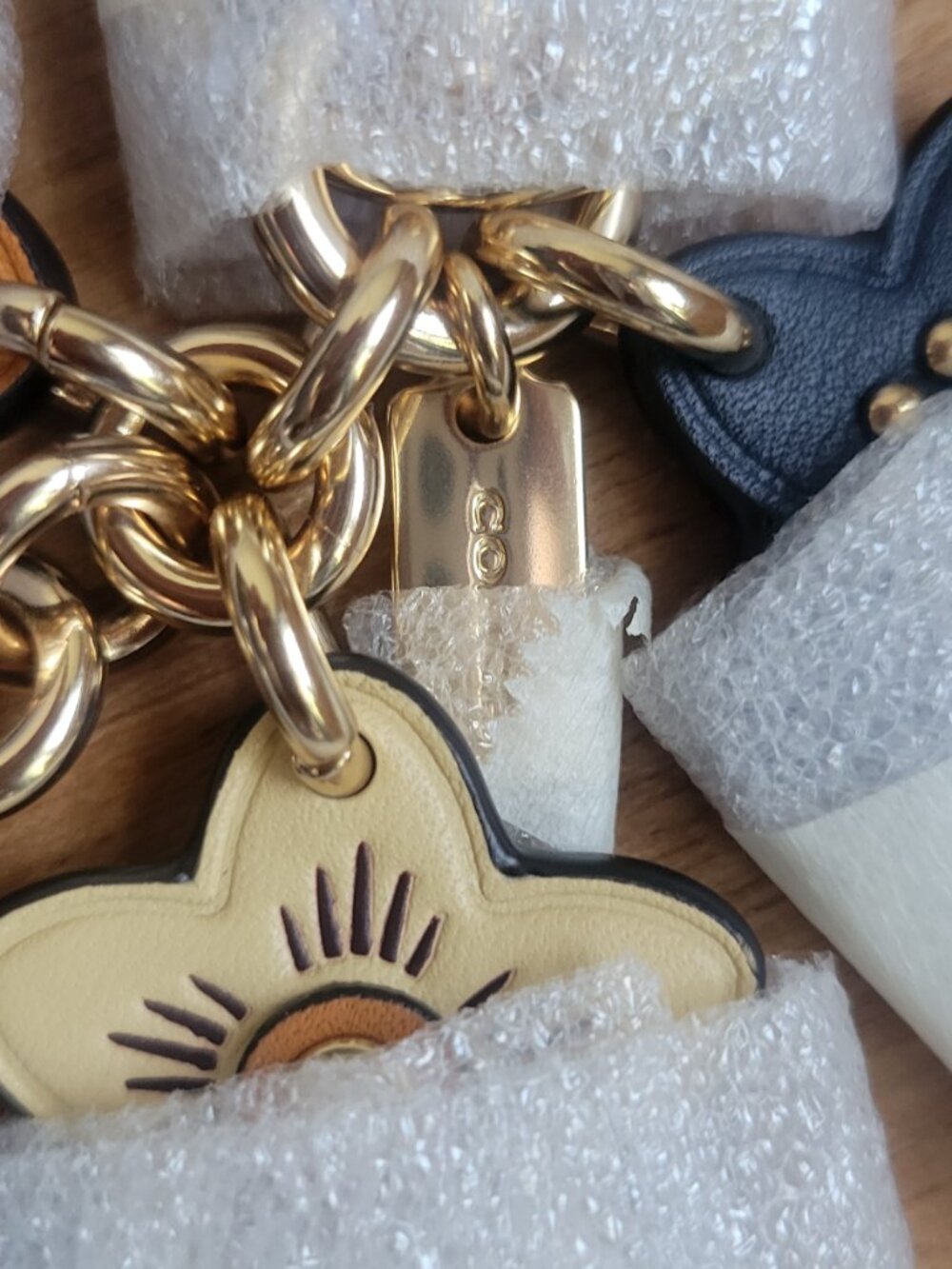 Coach Wildflower Mix Bag Charm in Bright Ginger Multi - Picture 7 of 7